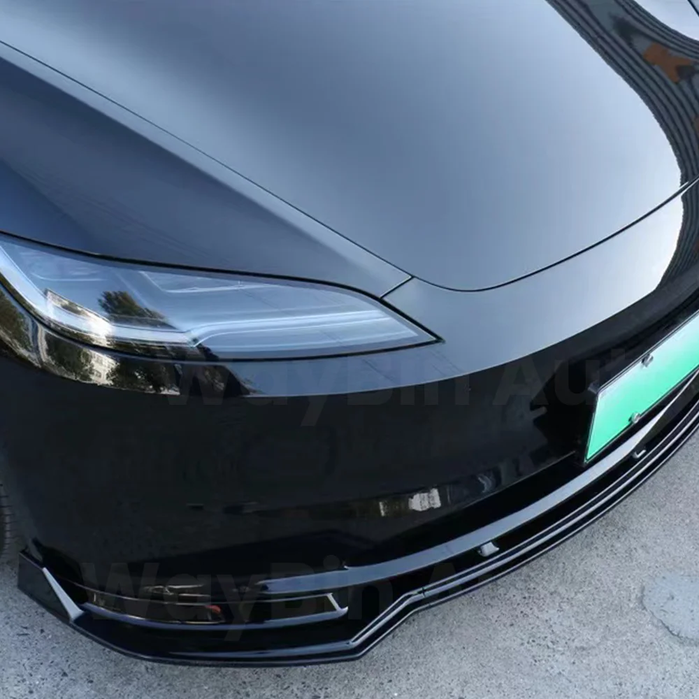 Nirvana For Tesla 2024 Model 3 Highland Front Bumper Lip CD Style Glossy Carbon Fiber Body Kit 2023 Tesla Tuning Accessories