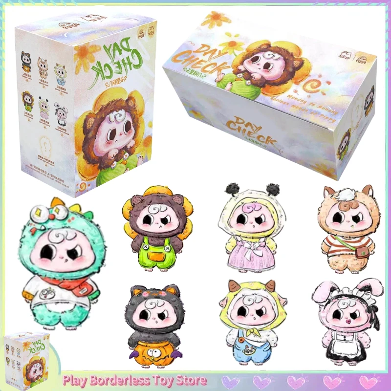 

Подлинная серия Pippy Day Check Monday To Sunday, виниловая лицевая глухая коробка, хобби и коллекционные игрушки, милые украшения для кукольной комнаты, подарки для детей