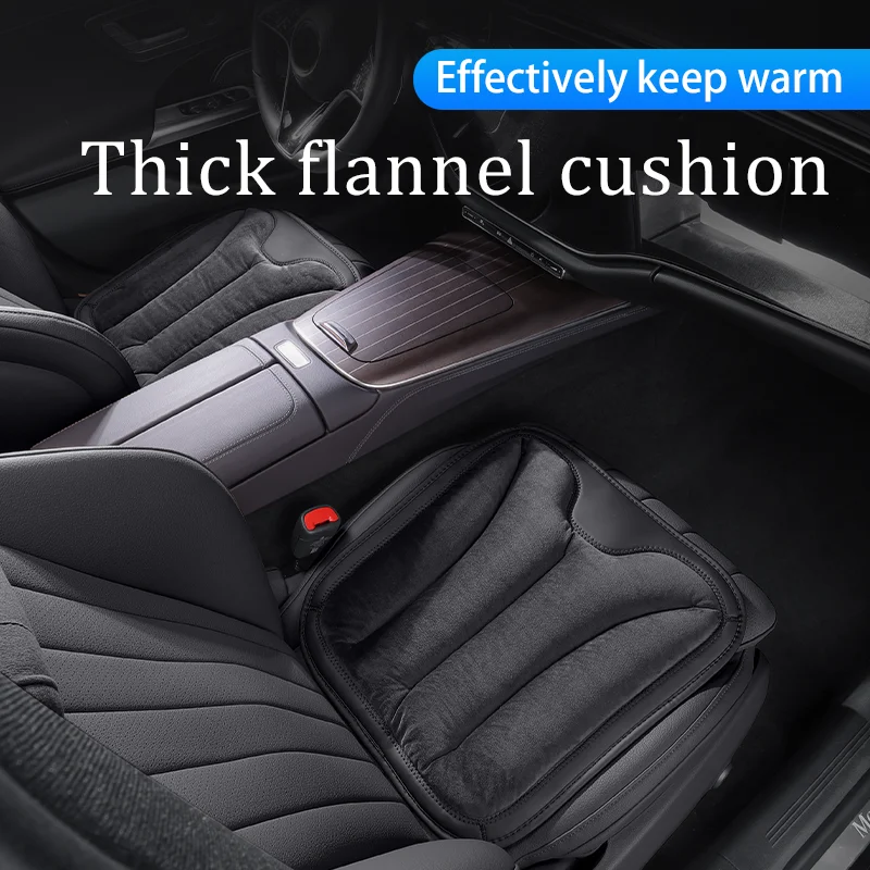 

Car seat Cushion winter plush warm seat cushion Comfort Memory Foam Universal Thick Plush Driving Cushion Auto Interior Colour