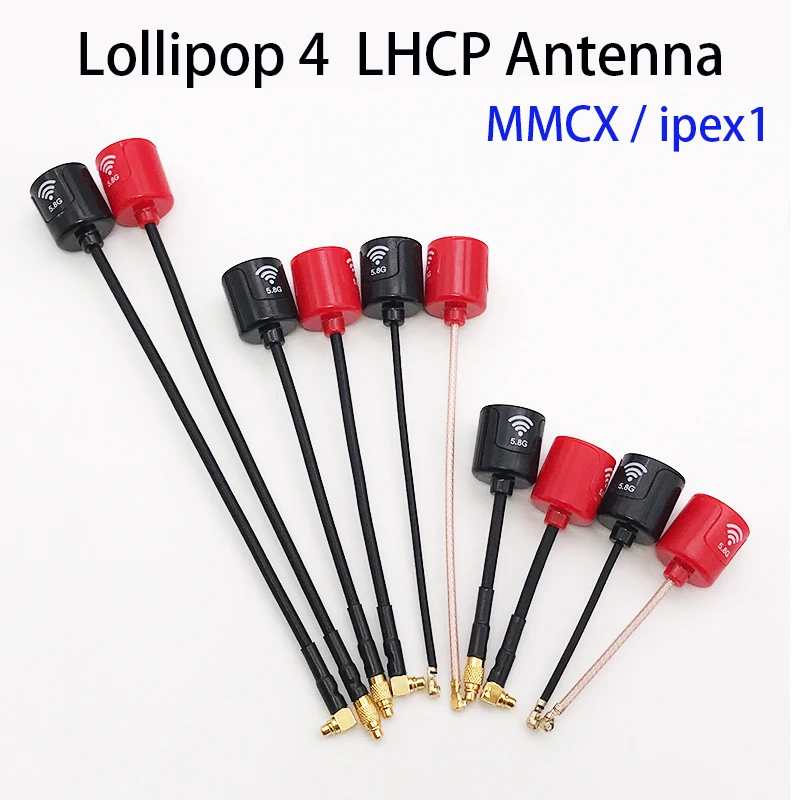 Lollipop 4 Smaller and lighter 5.8G 2.5dBi Gain LHCP Antenna MMCX/UFL For Caddx VISTA Digital HD DJI Air Unit RC FPV Drone