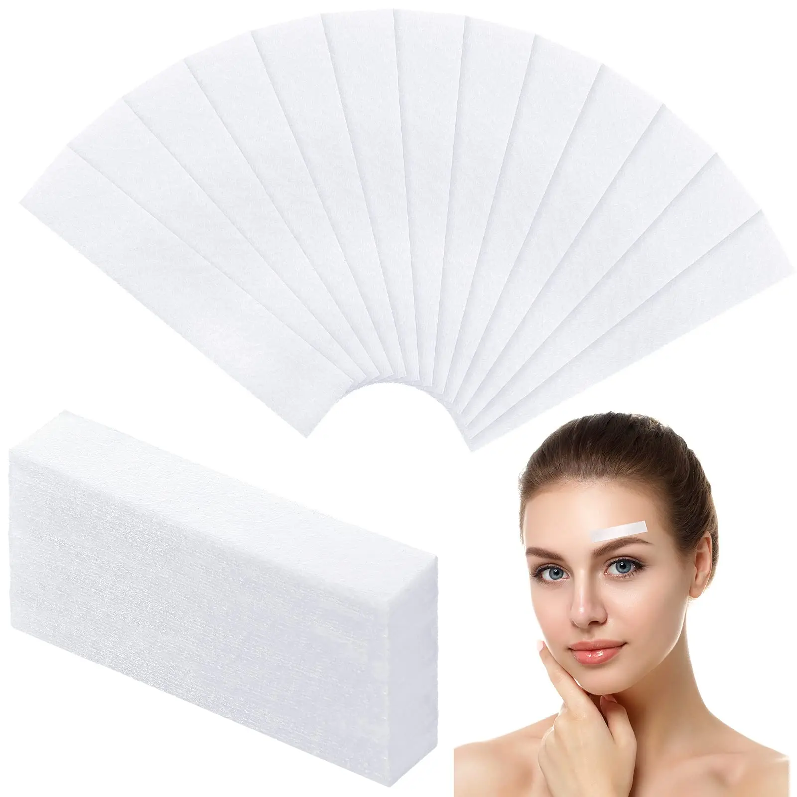 

20/50/100pcs Professional Wax Strips for Waxing -Tear-Resistant Fabric Strips for Hair Removal , Reusable Persian Waxing Strip
