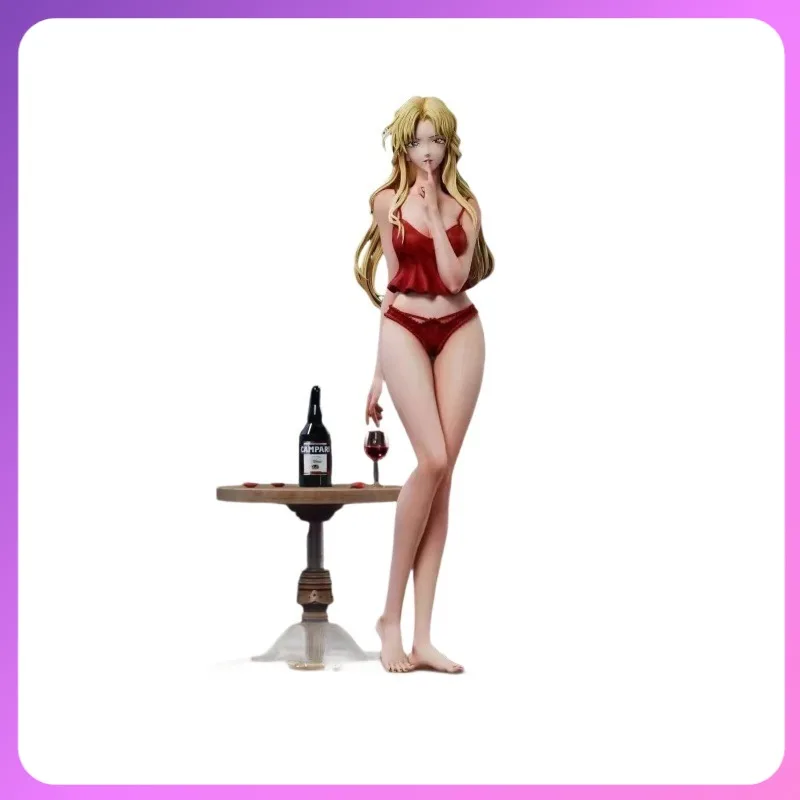 Anime-Figur Vermouth Case Closed GK Schönes Mädchen PVC Sammlermodell 25cm Desktop-Dekoration für Erwachsene Anime-Sammler