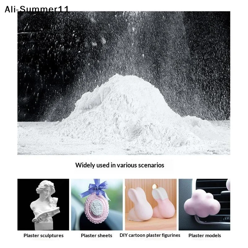 【Y】1 Set Handmade Gypsum Form Production Material 100/500g DIY High Density Gypsum Powder Gypsum Casting Production Material