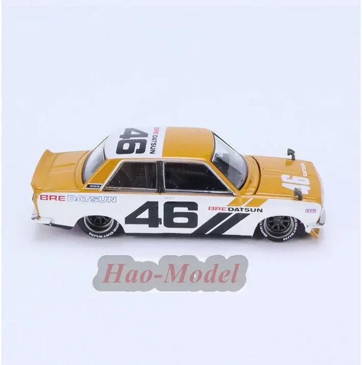 MINIGT 1/64 Dla Kaido House Datsun 510 BRE510 V3 Model samochodu Alloy Diecast Symulacja Zabawki Prezenty urodzinowe Hobby Wyświetlacz Ozdoby