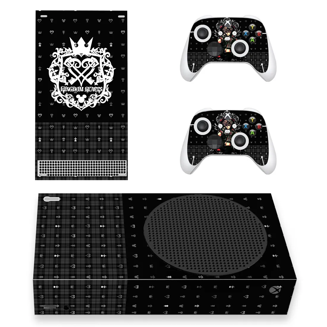 Kingdom Hearts Skin Sticker Decal Cover for Xbox Series S Console and 2 Controllers XSS Skins Vinyl