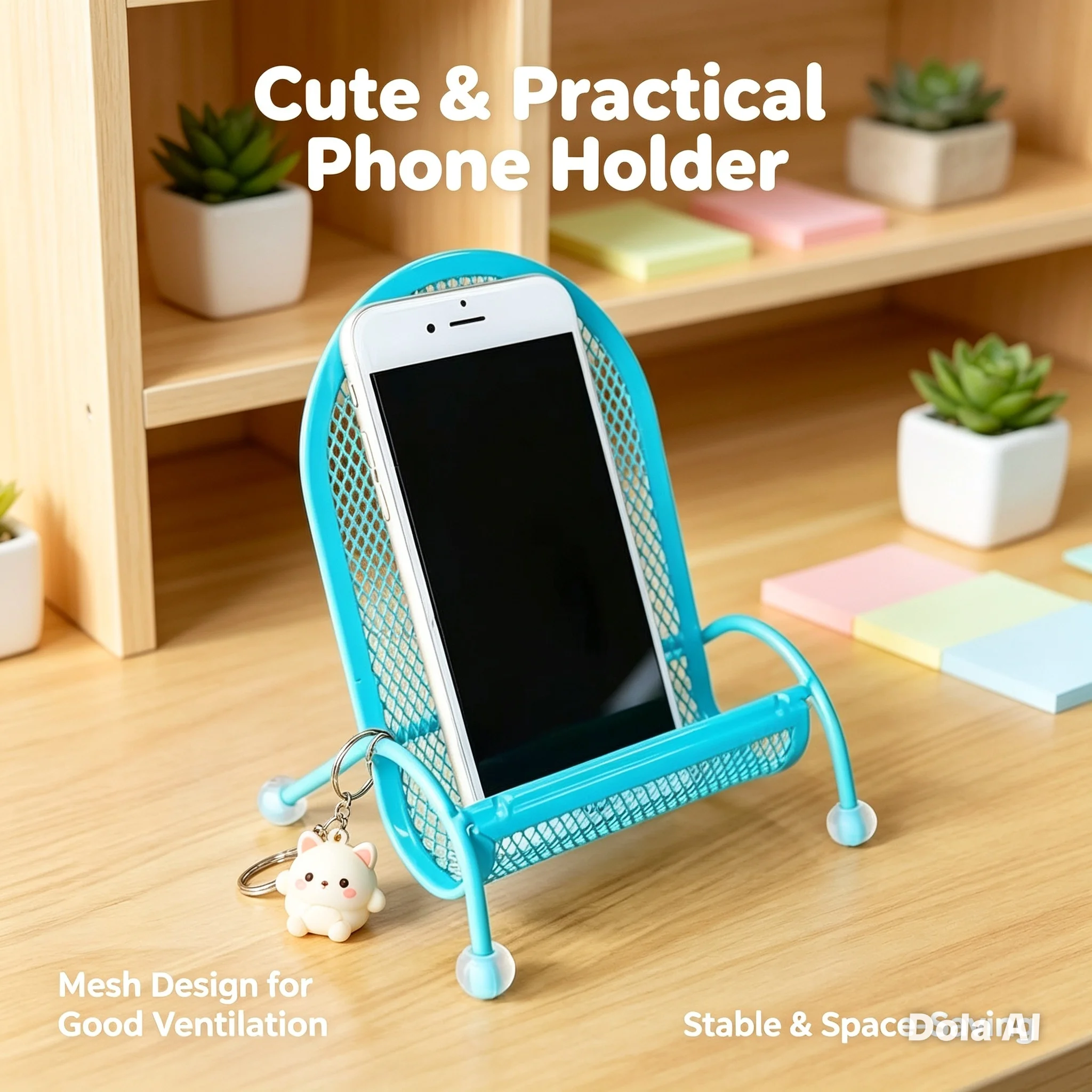 

Chair shape creative mobile phone rack, weighted non-slip stable seat base cute lazy bedside desktop universal bracket