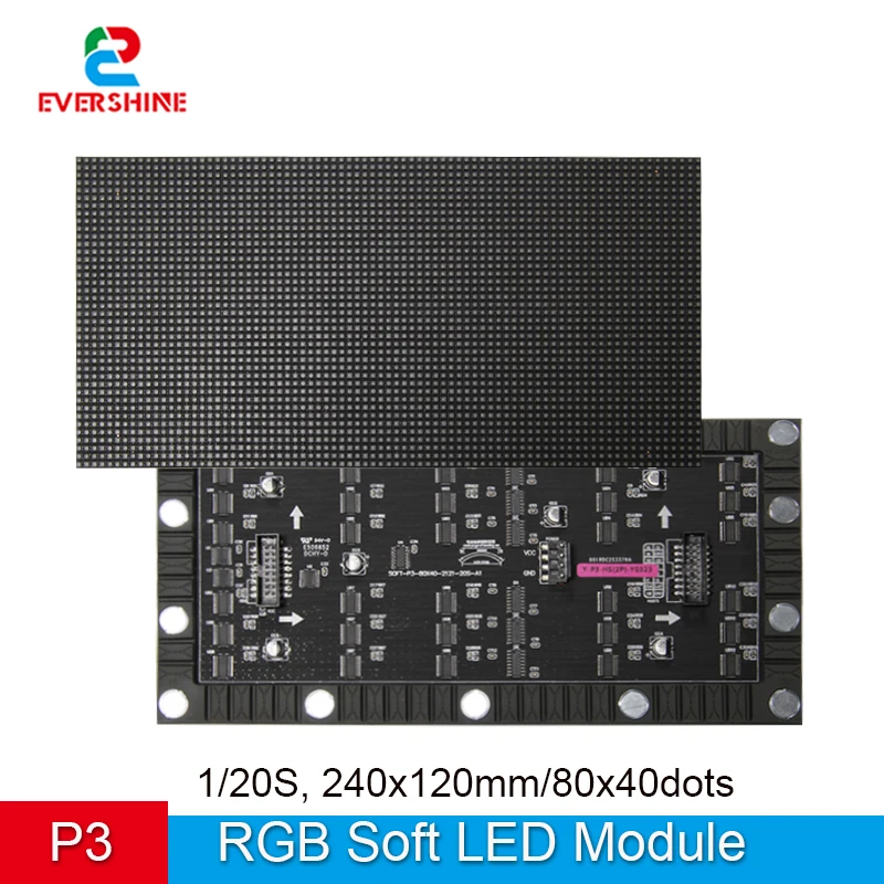 Flexible P3 Indoor RGB Full Color Led Screen Panel Module for Programmable Digital Led Display Advertising Sign