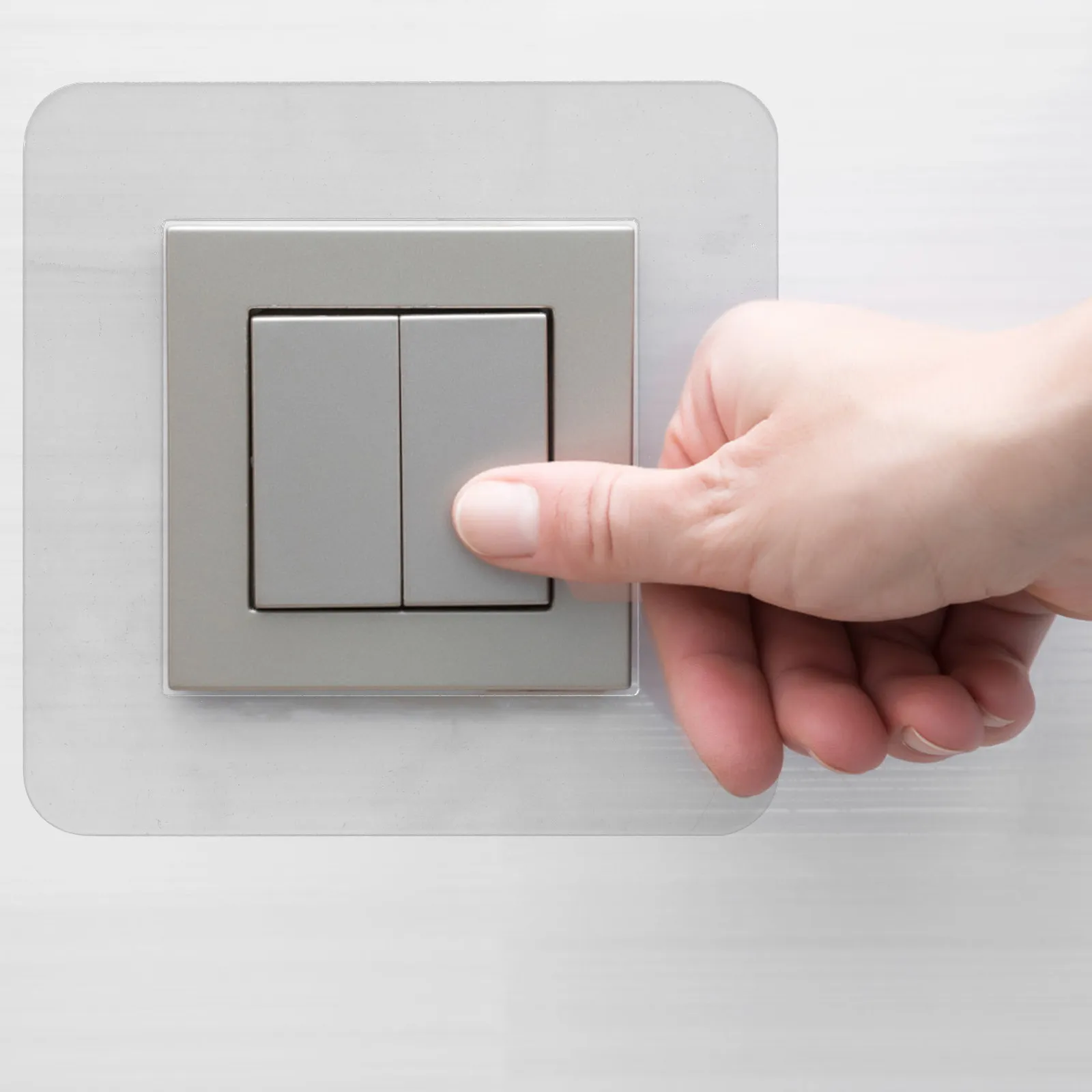 5Pcs Switch Cover Sticker Transparent Protective Acrylic Wall Socket Cover Panel Decorative Outlet Covers for Home