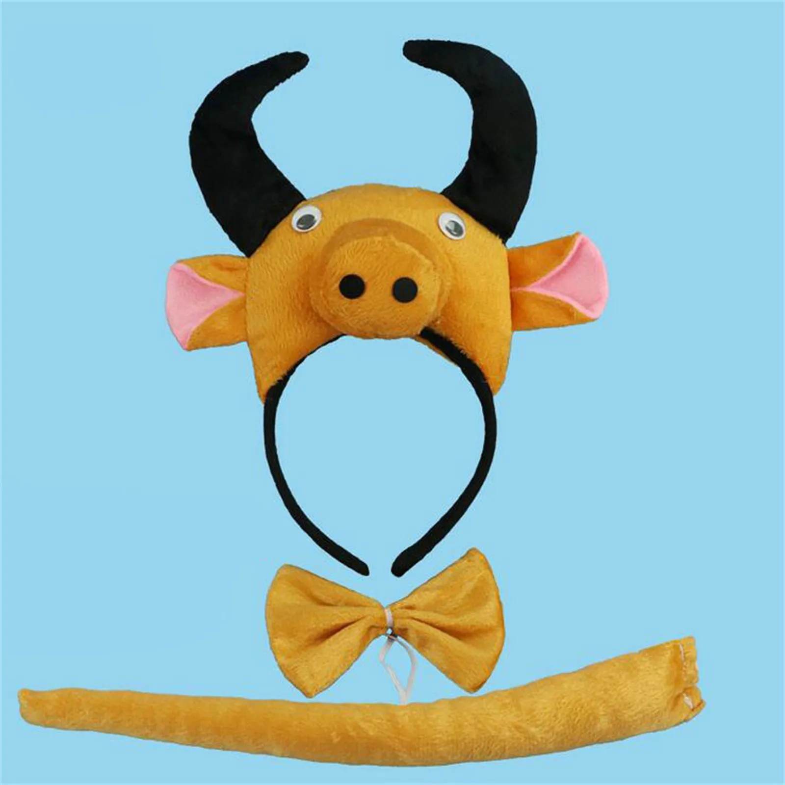 ألعاب فتاة 4 سنوات الإناث الديكور الحيوان مجموعة عقال 3 الأطفال هدية القوس عقال التعادل البقرة يوم قبعة الجدة لعبة مضحكة