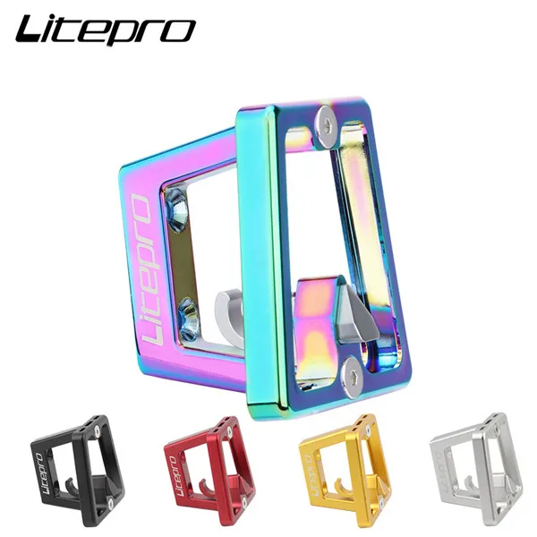 Liteproelite Folding Bike Pig Nose Pannier Folding Bike Front Shelf Mount Carrier Split Block Racks Parts For Brompton