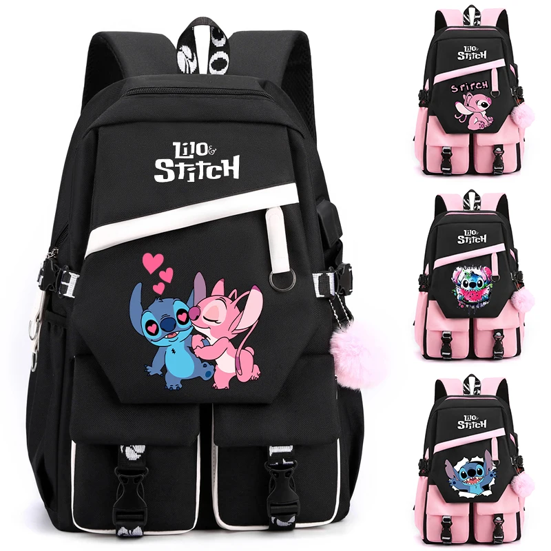 Anime Lilo Stitch Backpack for Girl Boy Teenager Student Back To School Mochilas Leisure Schoolbag Women Rucksack Cartoon Bags