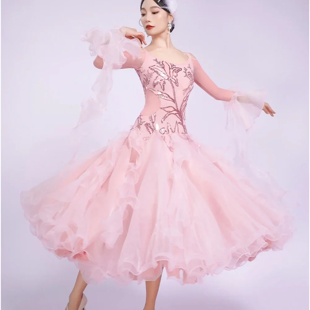 Damen-Latin-Rock, professioneller Tanzrock für Ballroom, Tango, Rumba, Samba, Swing, für Erwachsene, zum Üben, für Wettbewerbe und Auftritte, modernes Design. – Detail 10