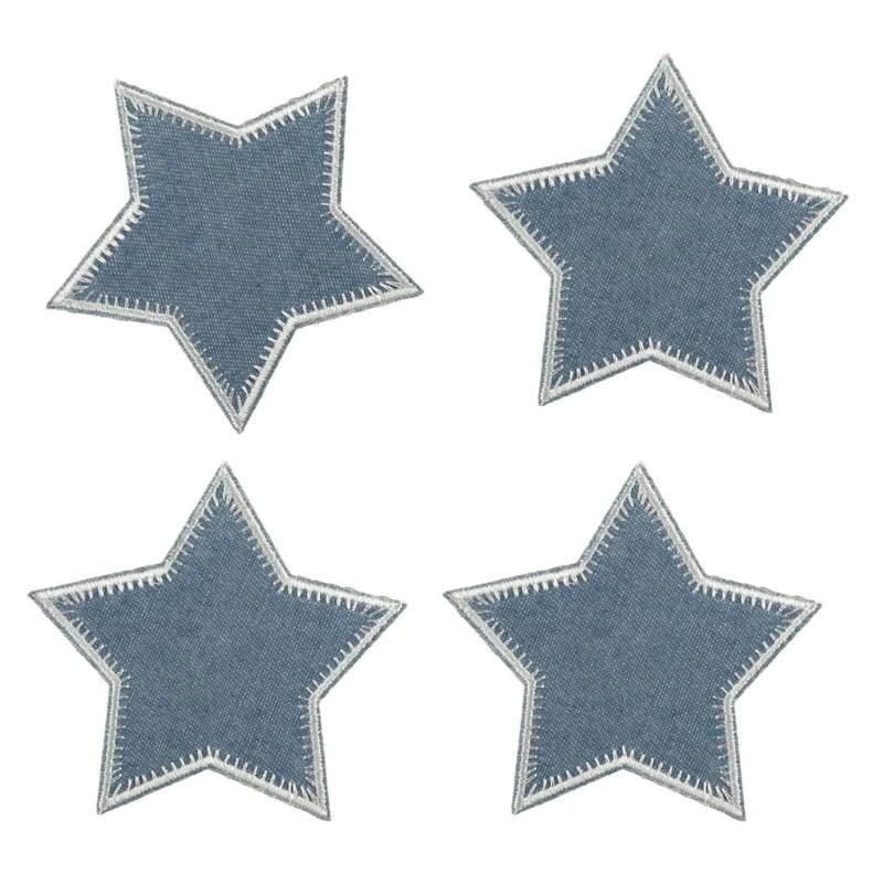 652F Eye-Catching Star Fabric Applique Embroidered Sewing on Patches for Wedding/ Evening Dress Clothing Patches