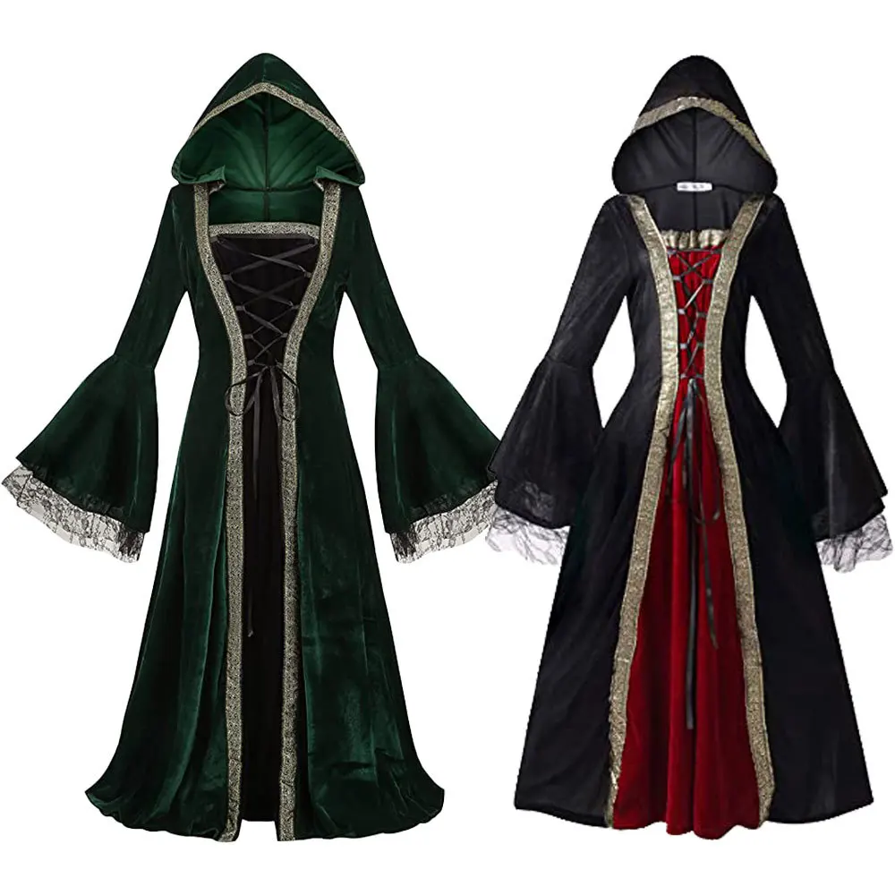 

Medieval Dress Renaissance for Women Cosplay Costumes Hoodie Halloween Carnival Dress Up Party Stage Show Gothic Court Victoria