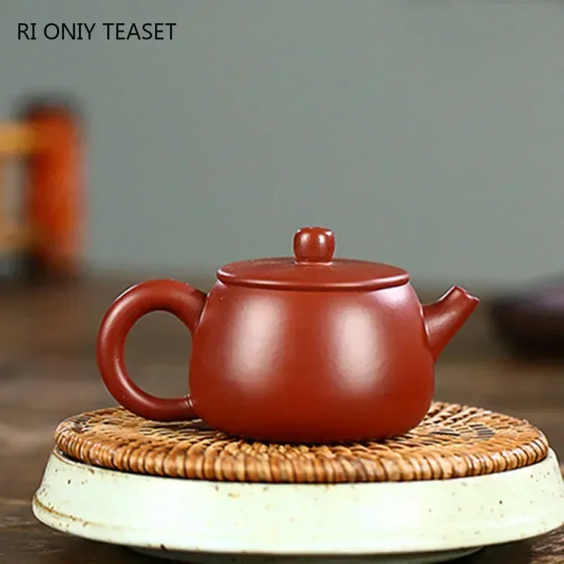 85ml Chinese Yixing Handmade Purple Clay Teapot Small Capacity Ball Shaped Infuser Tea Pot Beauty Kettle Authentic Zisha Tea Set