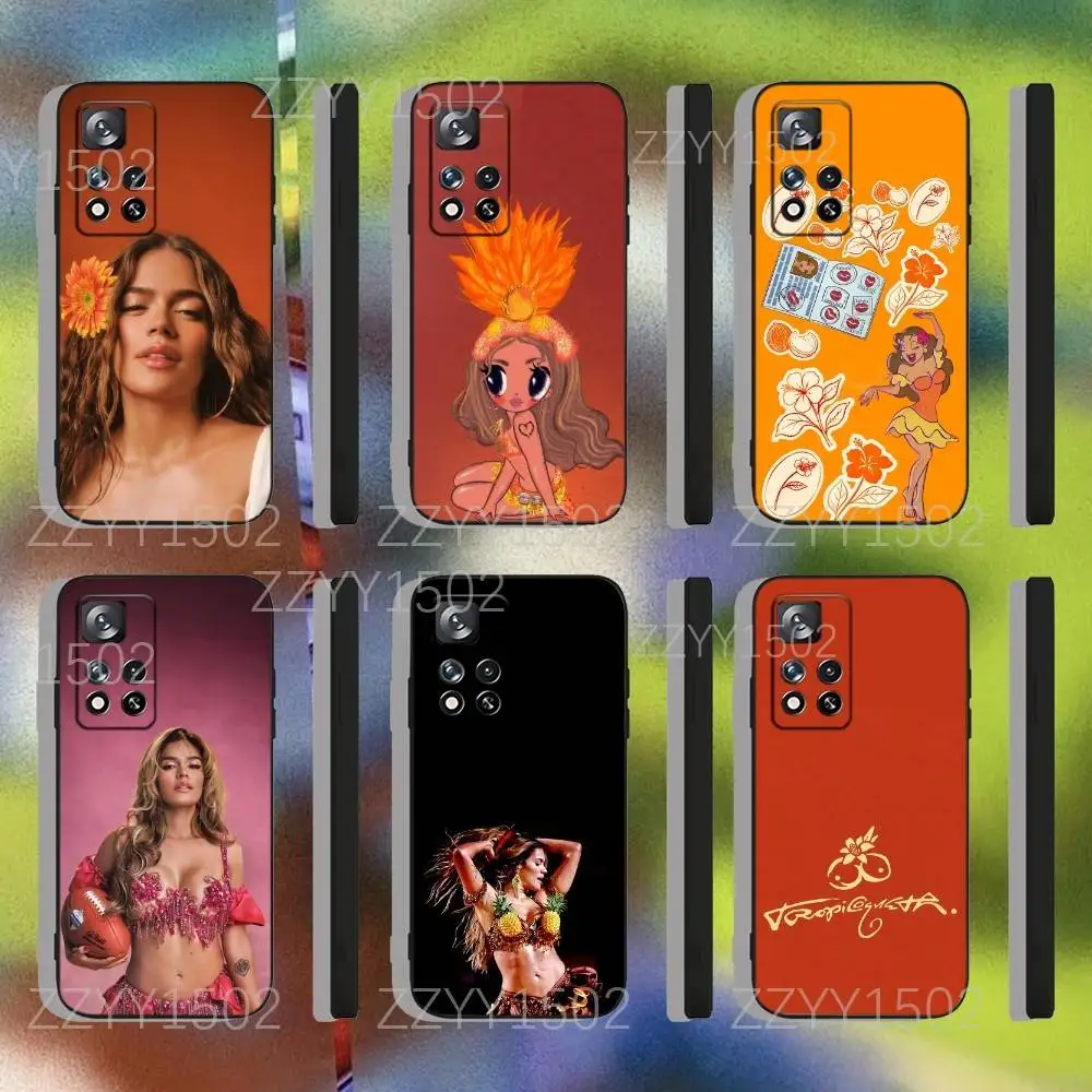 

K-Karol G TROPICOQUETA Phone Case For Samsung S25,S24,Ultra,S20,S30,Plus,S22,S23,Ultra,Plus,5G Black Silicone Soft