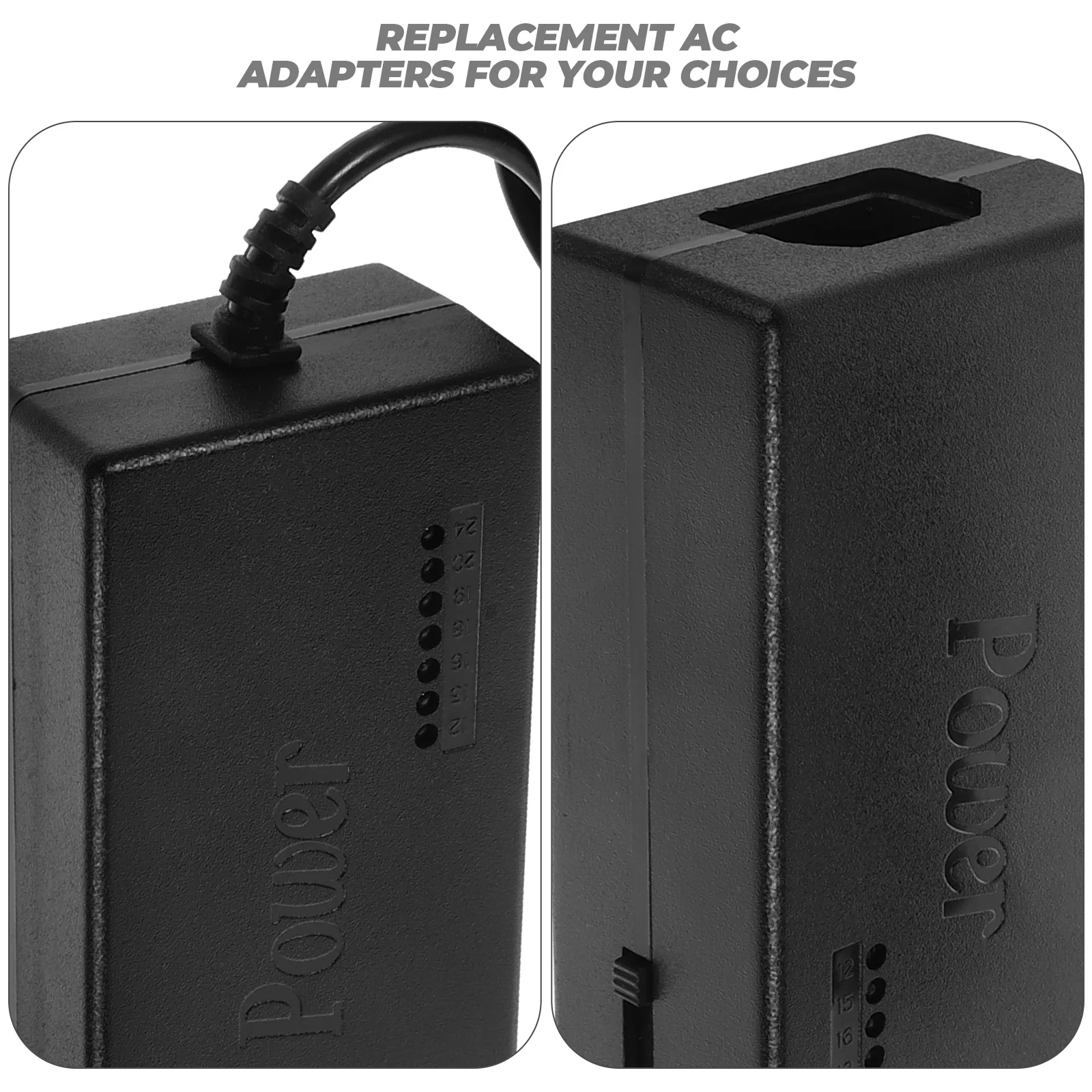 

10pcs 96W Universal Laptop 12V-24V Adjustable Multi-Function Notebook Adapter 8 Dc Plugs Durable Plastic Metal Design