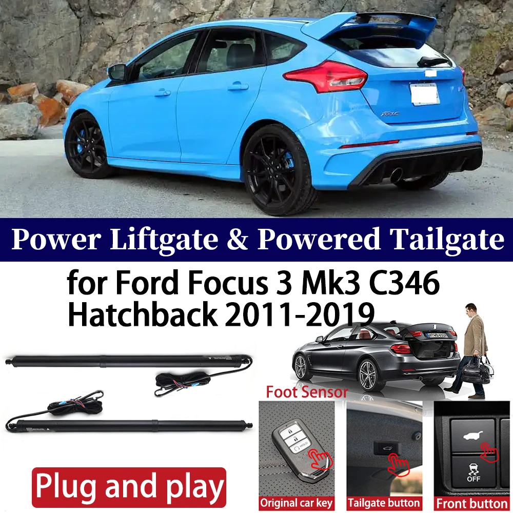 for Ford Focus 3 Mk3 C346 Hatchback 2011-2019 Car Auto Power Electric Tailgate Liftgate Lift Trunk Closer System Boot Lift Motor