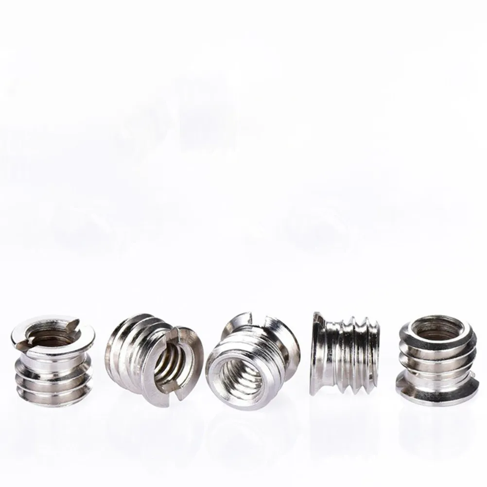20Pcs Microphone Clip Holder Screw Adapter 1 4 to 3 8 Thread Conversion Mic Clip Connecting Screw Chrome Plated Iron Accessories