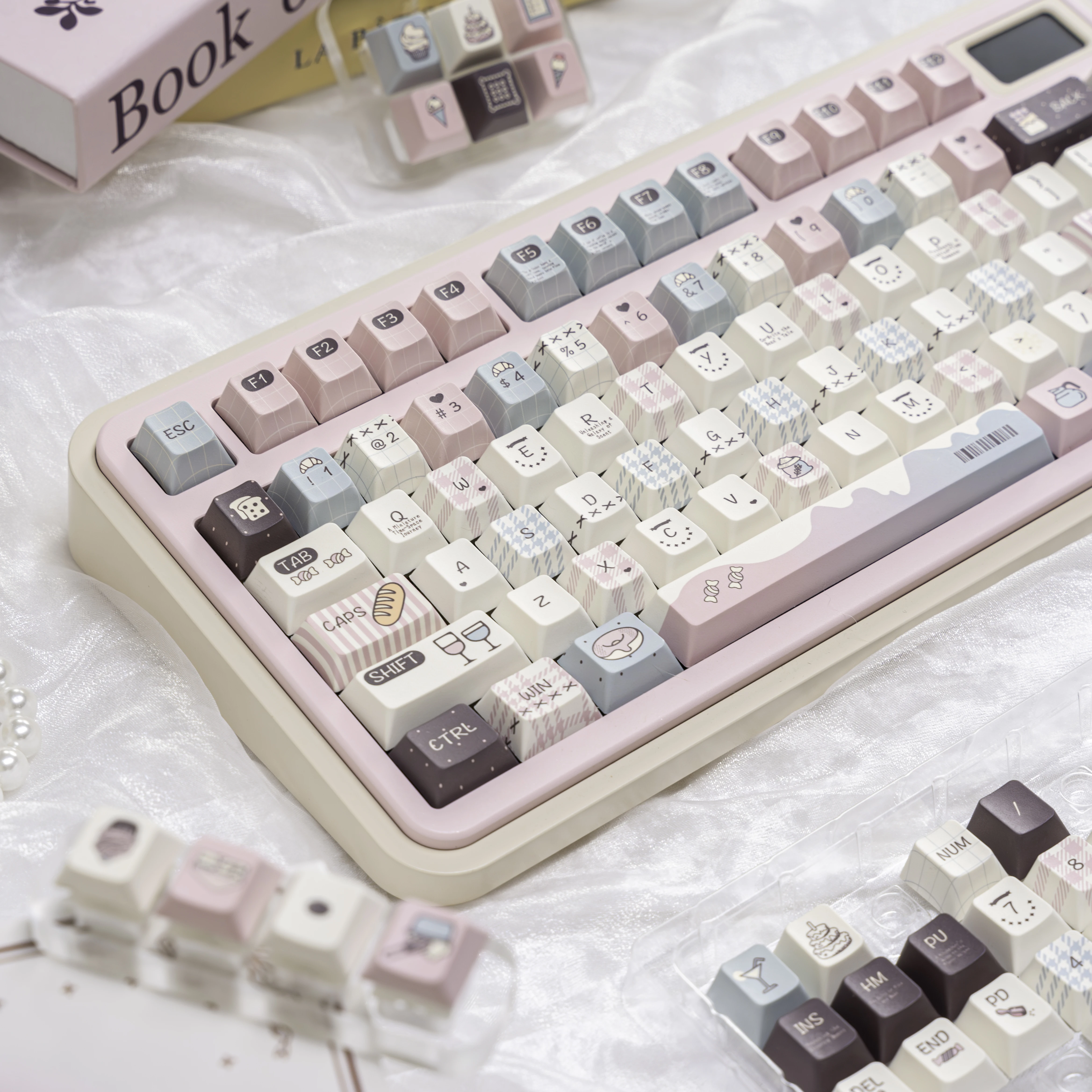 

Набор колпачков для клавиш с тематикой обучения, глубокая сушка, PBT Cherry Profile, оригинальные колпачки ручной работы на заказ для механической клавиатуры, подарок