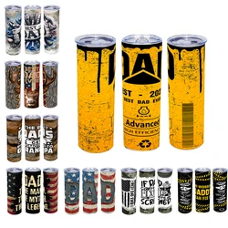 20oz Stainless Steel Tumbler Set for Dad, Pack of 1, Insulated Beverage Cup with Lid and Straw, 