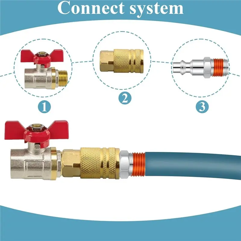 

AC23-Air Compressor Compatible 1/4" Male NPT Industrial Plugs 30 Pieces Kit 1/4 Inch High Pneumatic Plugs,Air Coupler Set