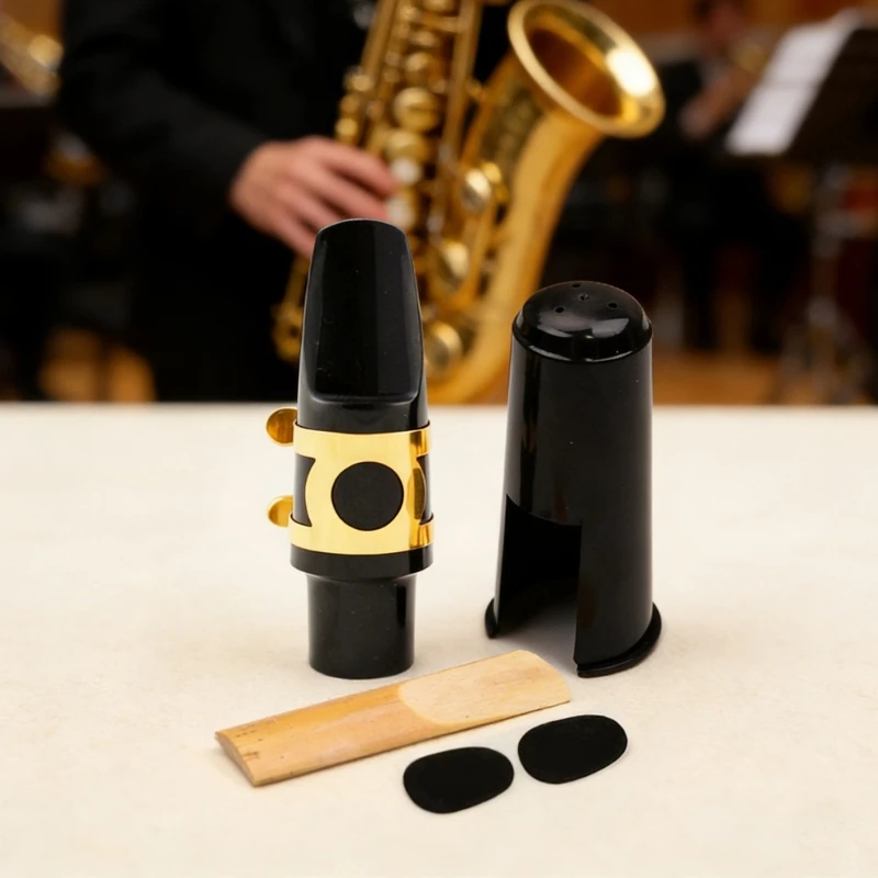 Metal Saxophone Ligature Fastener with Plastic Cap Light Weight Accessory Tenors Altos Saxphone Mouthpiece Clips Set
