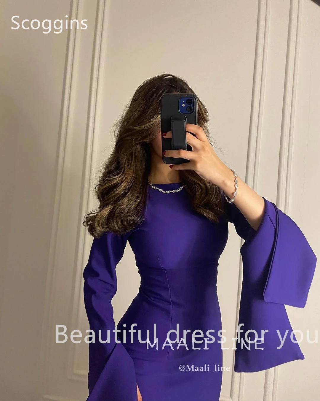 Scoggins فساتين سهرة Prom Dresses for Women Simple Formal Occasion Dresses 2024 Mermaid O-Neck Long Evening Party Dresses