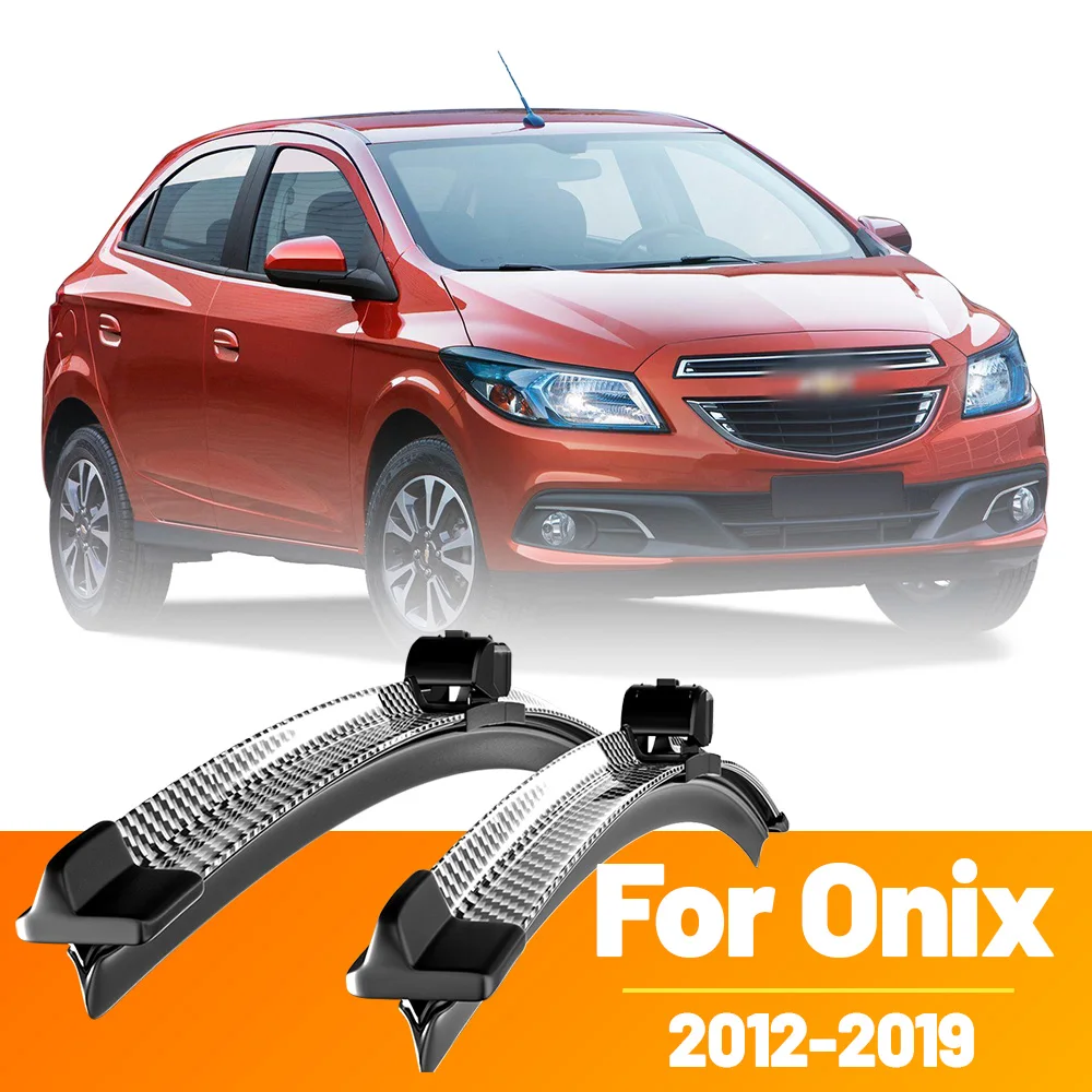 2 stücke Frontscheibe Scheibenwischerblätter Carbon Faser Scheibenwischer Für Chevrolet Onix 2012-2019 2013 2014 2015 2016 2017 2018