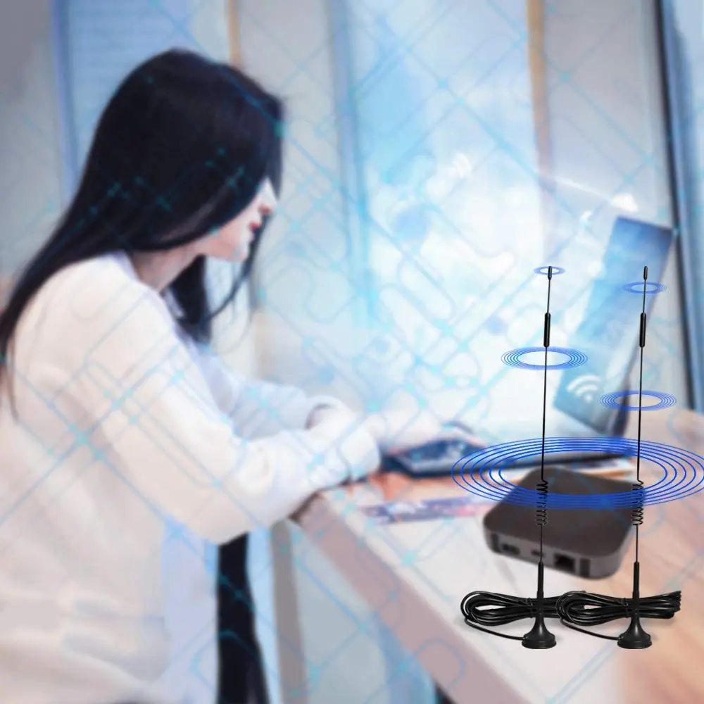 Антенна 4G TS9 Усилитель сигнала мобильной точки доступа Применяется к маршрутизатору M1 4G LTE Широкополосный модем 4G LTE (2 шт.)