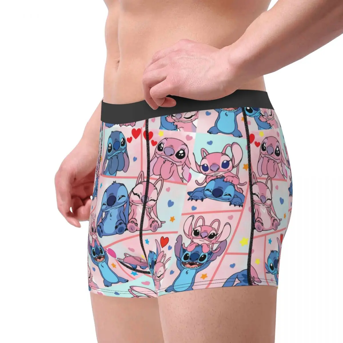 Custom Stitch Heart Collage Boxer Shorts For Homme 3D Print Underwear Panties Briefs Soft Underpants