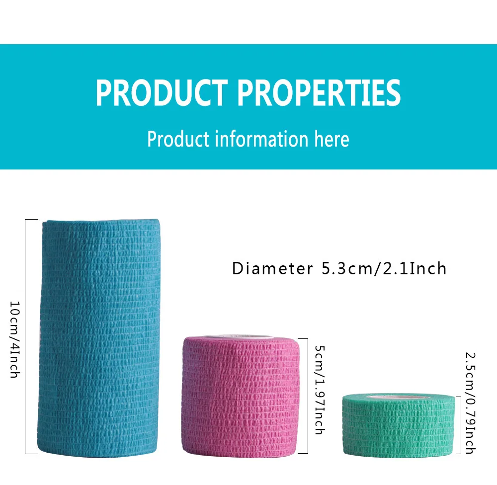 8 Colors Colorful Athletic Wrap Tape Self Adhesive Elastic Bandage Elastoplast Sports Protector Knee Finger Ankle Palm Shoulder