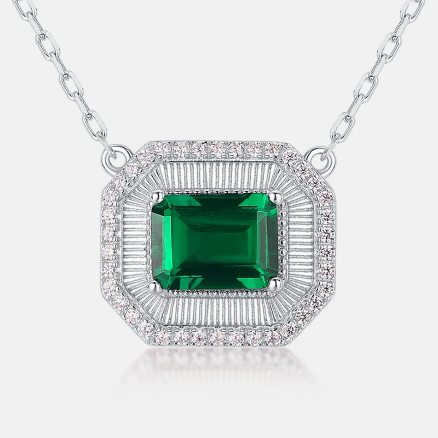 MUSHAN Luxury Jewelry 925 Sterling Silver Chain Pendant Necklace Lab Grown Emerald Ruby Gemstones Necklaces Pendants GRC Jewelry view 5