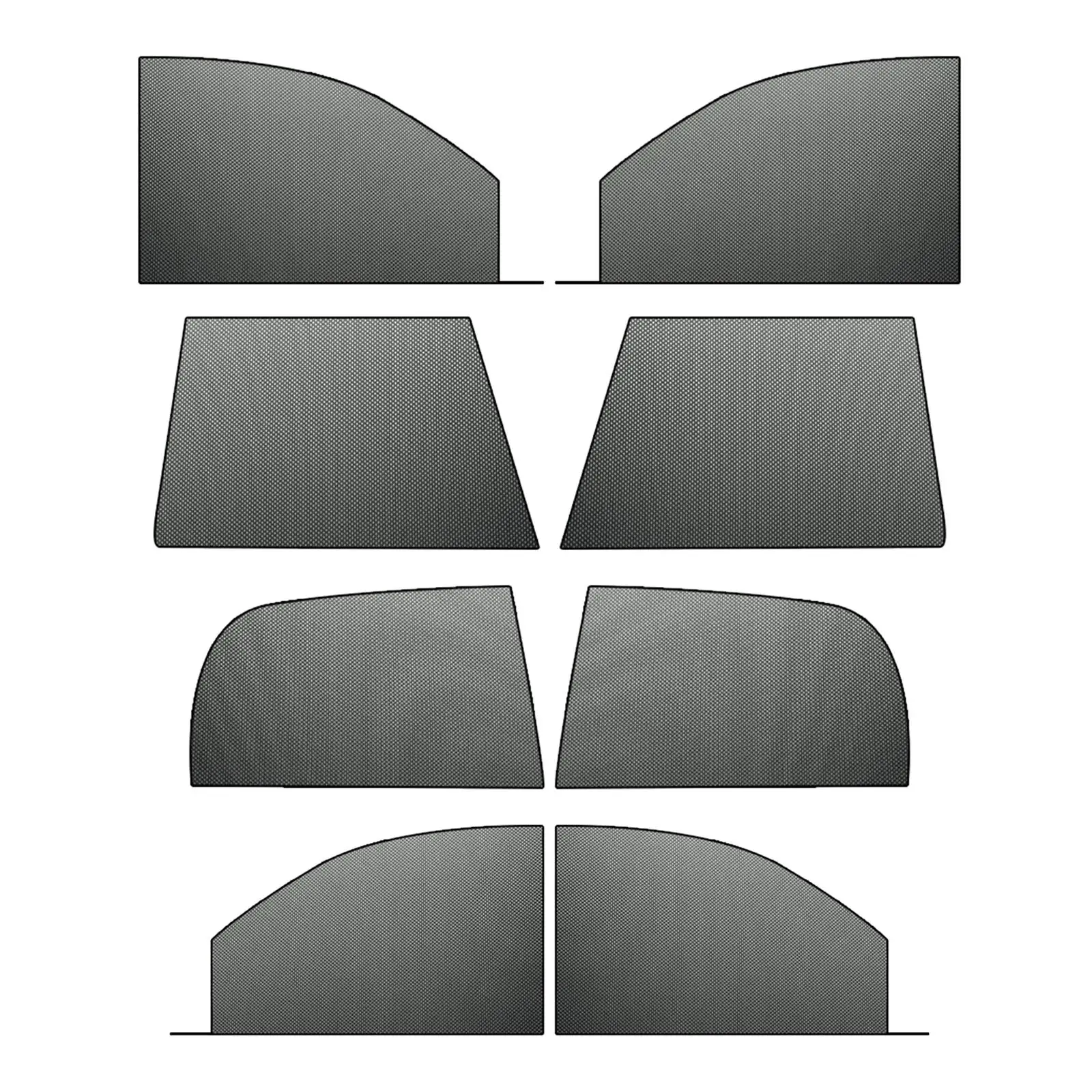Car Window Curtain Mesh Sun Shade Black Breathable Travel Sun Protection for Kids Car Window Cover Privacy