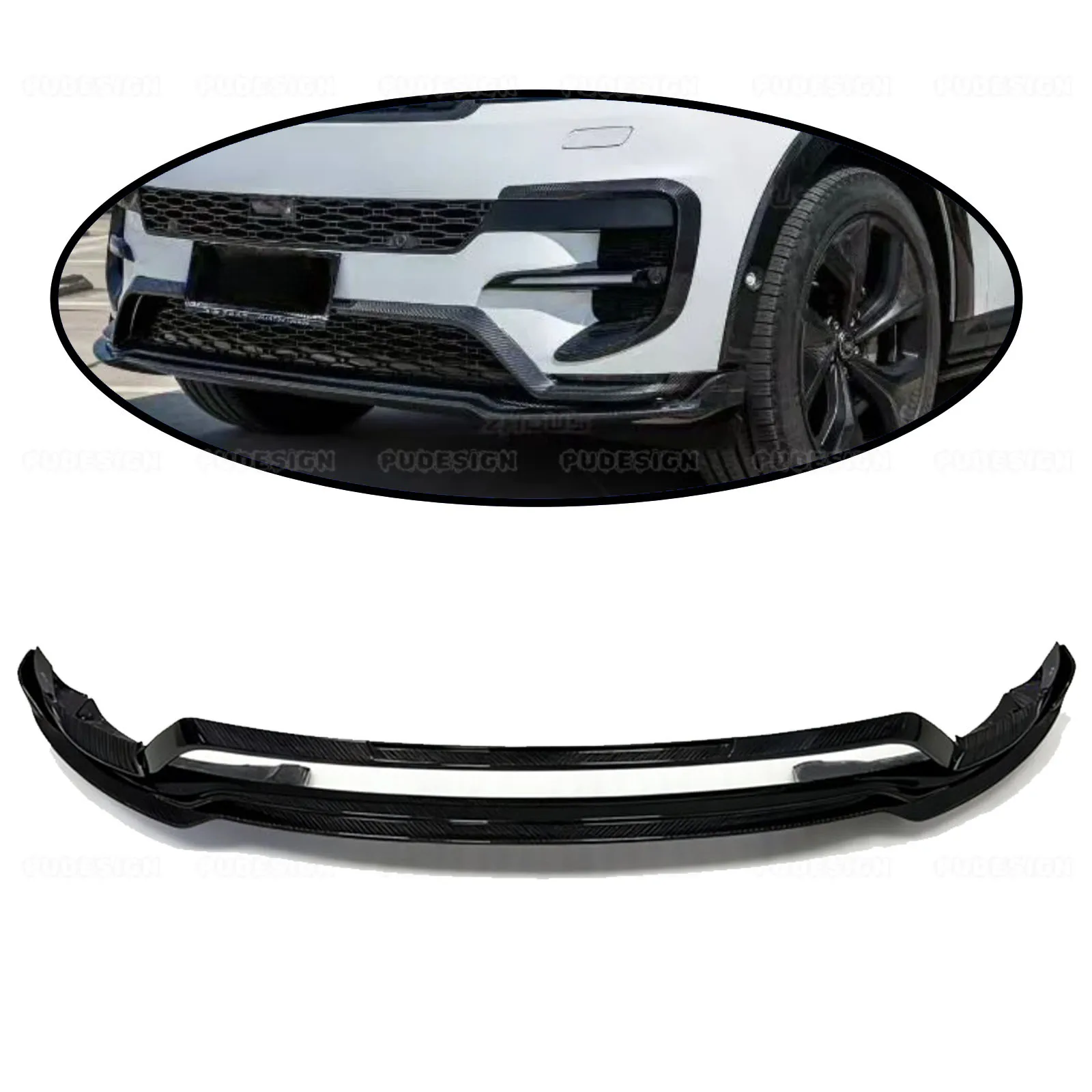 

Передний спойлер-диффузор из сухого карбона для бампера Land Rover Range Rover Sport, аксессуары для автомобиля