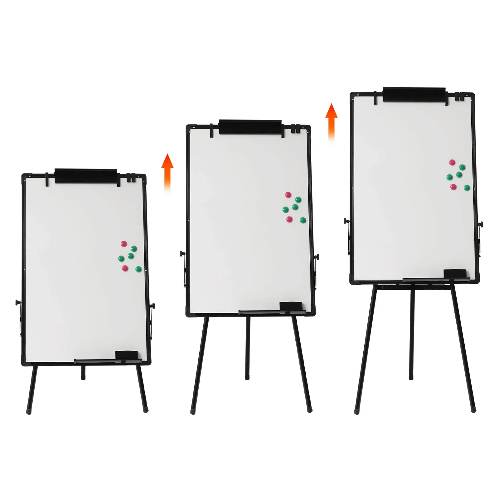 Stand White Board, 36 X 24Inches Tripod Magnetic Dry Erase Board with Stands, Portable Flip Chart Easel Stand Height Adjustable