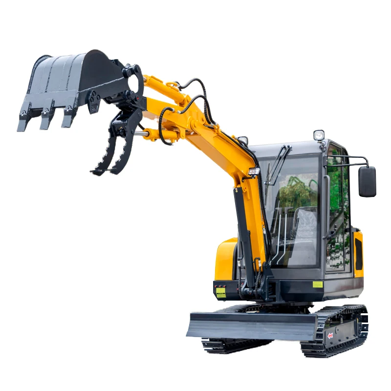 HW-25 Mini Excavator With Cab Crawler Digger Machine 2 T 2.5 Ton Micro Digger Hydraulic Excavator Construction Equipment Coustom