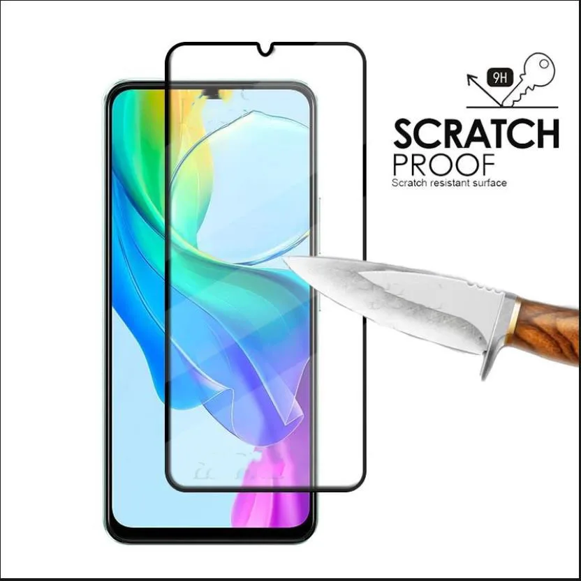 Tempered Glass Film for Vivo, Full Cover, Glue Protective Screen Protector, Lens Glass, X23, X50, X60, V23, V25 Pro, 3 Pcs