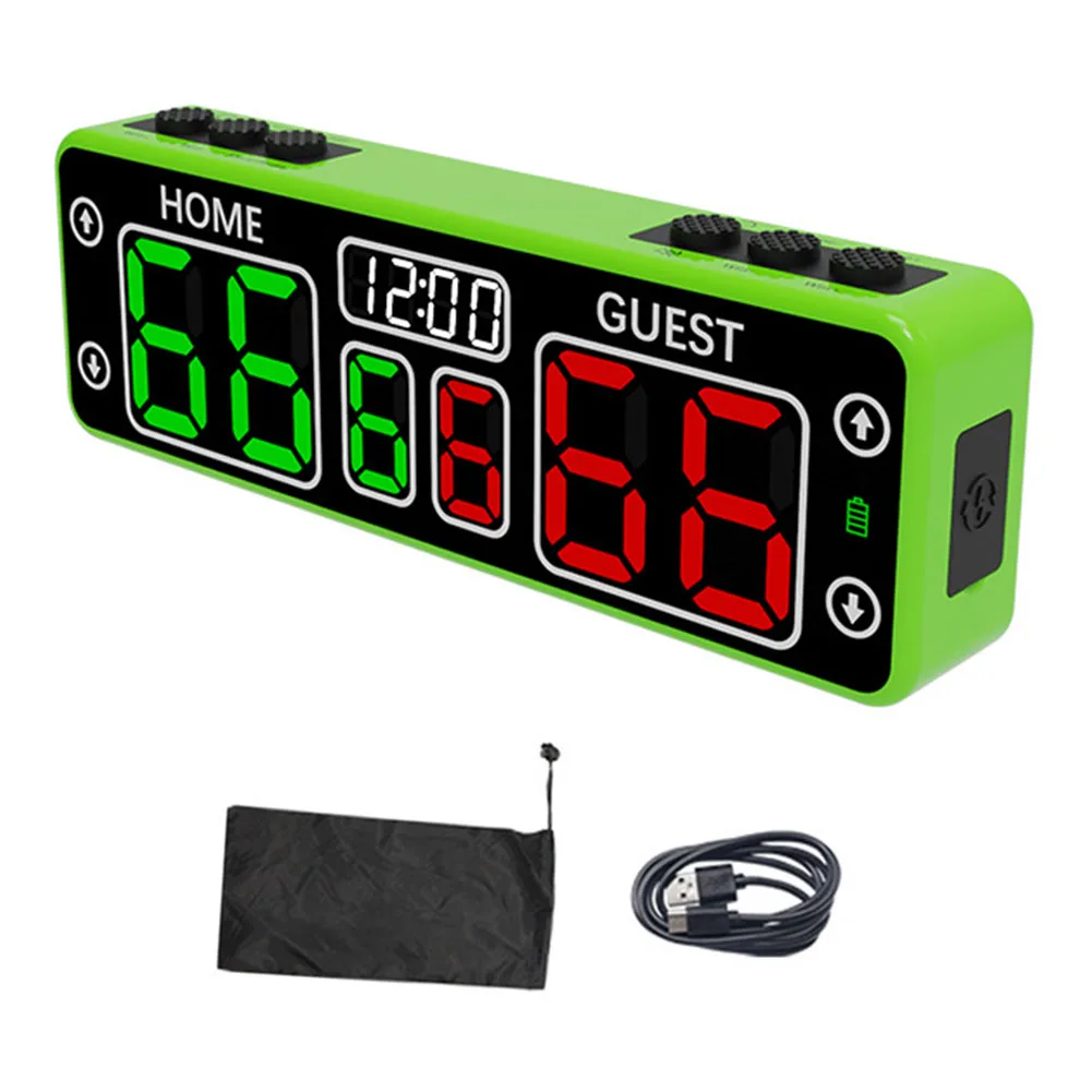 Multisportscorebord Elektronisch scorebord ABS-kunststof Gemakkelijk mee te nemen Oplaadbare batterij voor gebruik buitenshuis