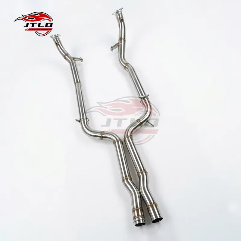 High Flow Performance Downpipe for Mercedes Benz W212 E63 AMG 5.5L V8 Biturbo T304 Stainless Steel Bolt-on Exhaust Header