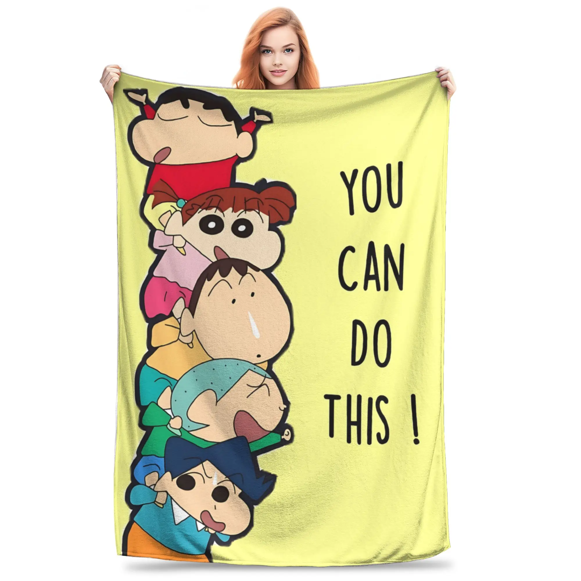 1PC Home Crayon Shin chan‌s Blanket Throw Blanket  Novelty Warm Blanket All Season Gift