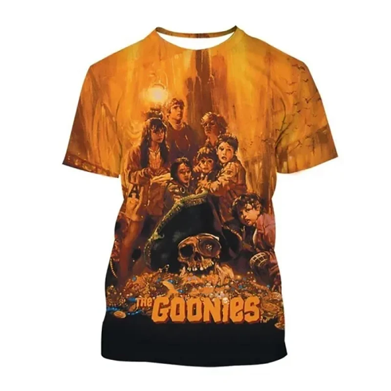 Camisetas de verão The Goonies 3D Print Streetwear Homens Mulheres Moda Casual Oversized Manga Curta Camiseta Masculina Camisetas Tops Roupas