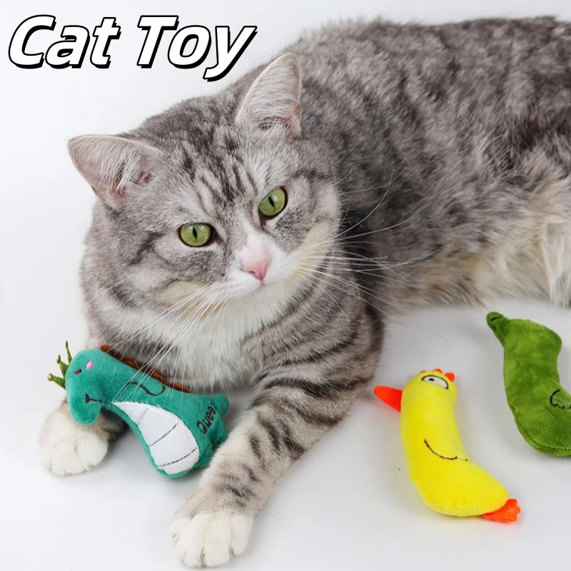 Cats Toys with Catnip Plush Cat Toy for Kitten Teeth Grinding Thumb Pillow Chewing Toy Claws Thumb Bite Gatos Pet Accessories