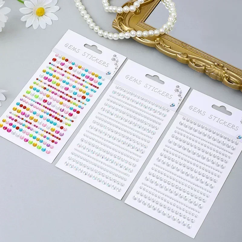 Rhinestone Face Sticker Diamond Party Eyes Makeup Bright Crystal Self-adhesive DIY Sticker Girls Face Decoration Sticker