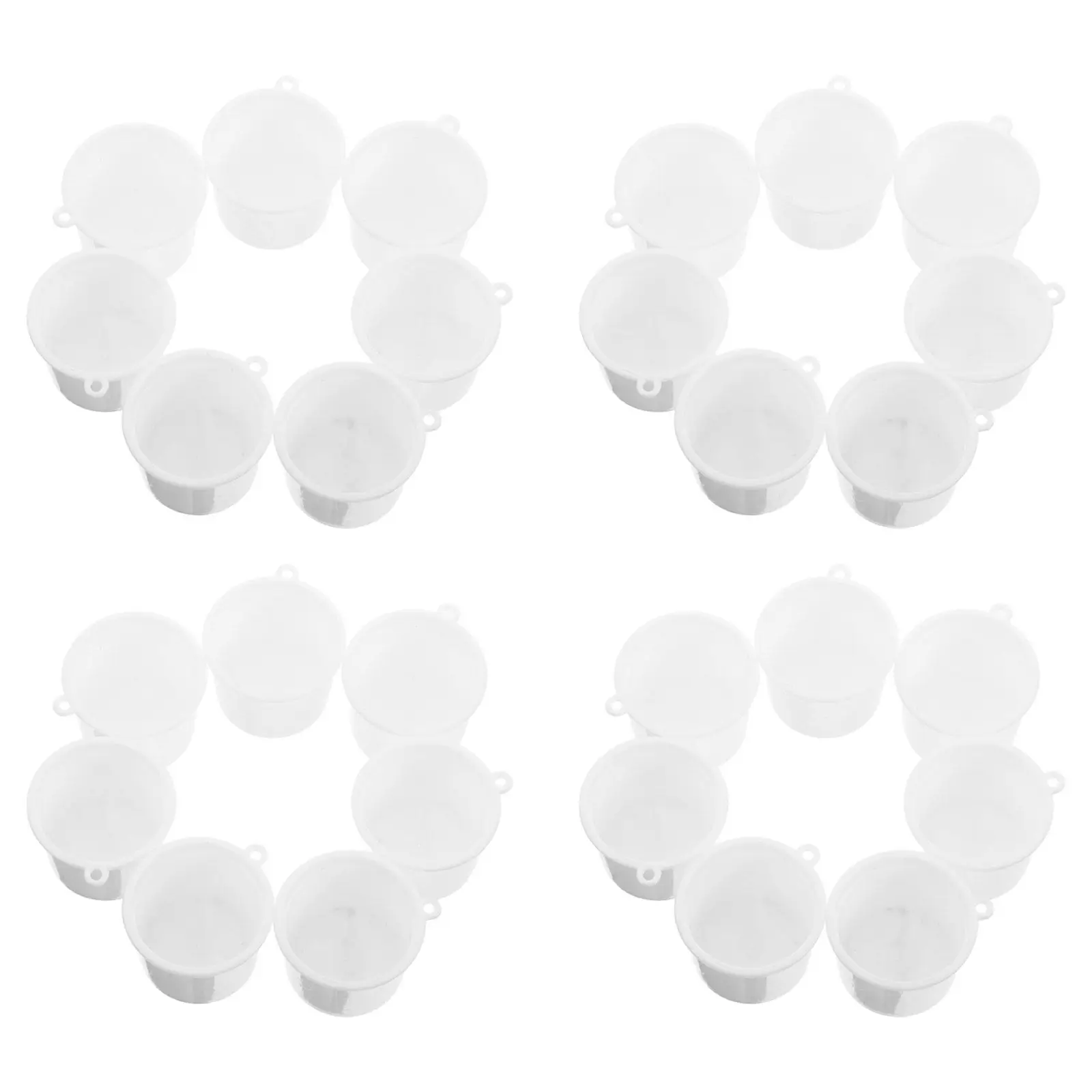 100Pcs Miniature Kitchen Accessories Realistic Plastic Bowls Creative Pretend Play Dollhouse Decoration and Micro Scenery