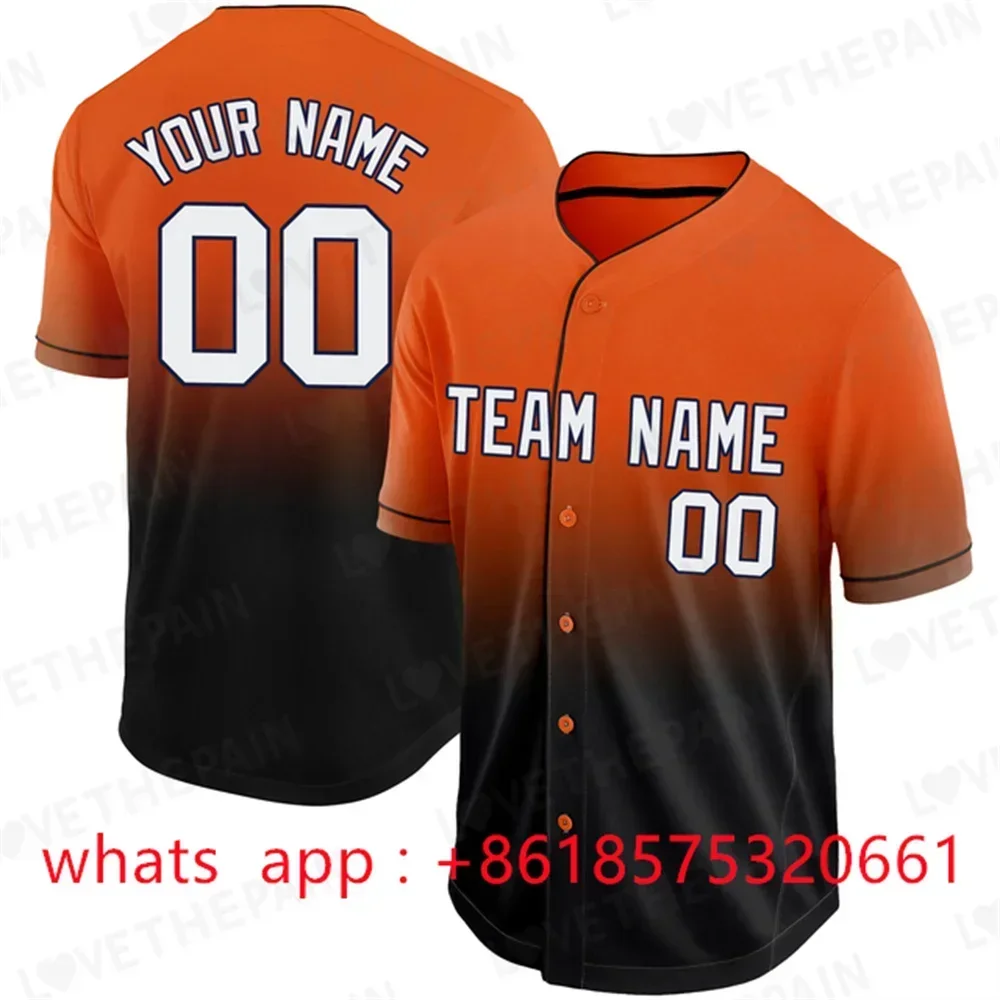 Baseball Jersey Men Women jersey Custom Team Shirt Print Person Name Number Stripe Hip Hop Sportswear Baseball T-shirt