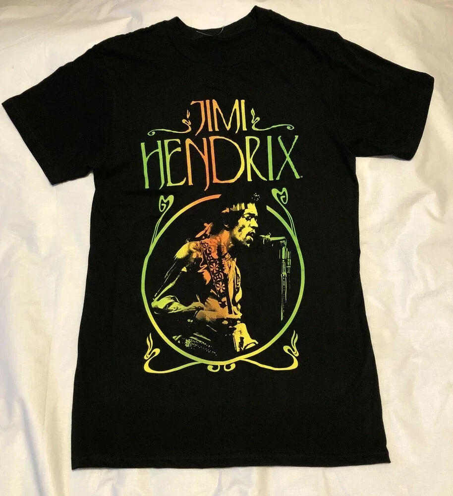 Jimmy Hendrix Graphic Authentic Tee T-Shirt Rock Black Small heavyweight Round Collar Outfits funny Summer fashion New Arrival