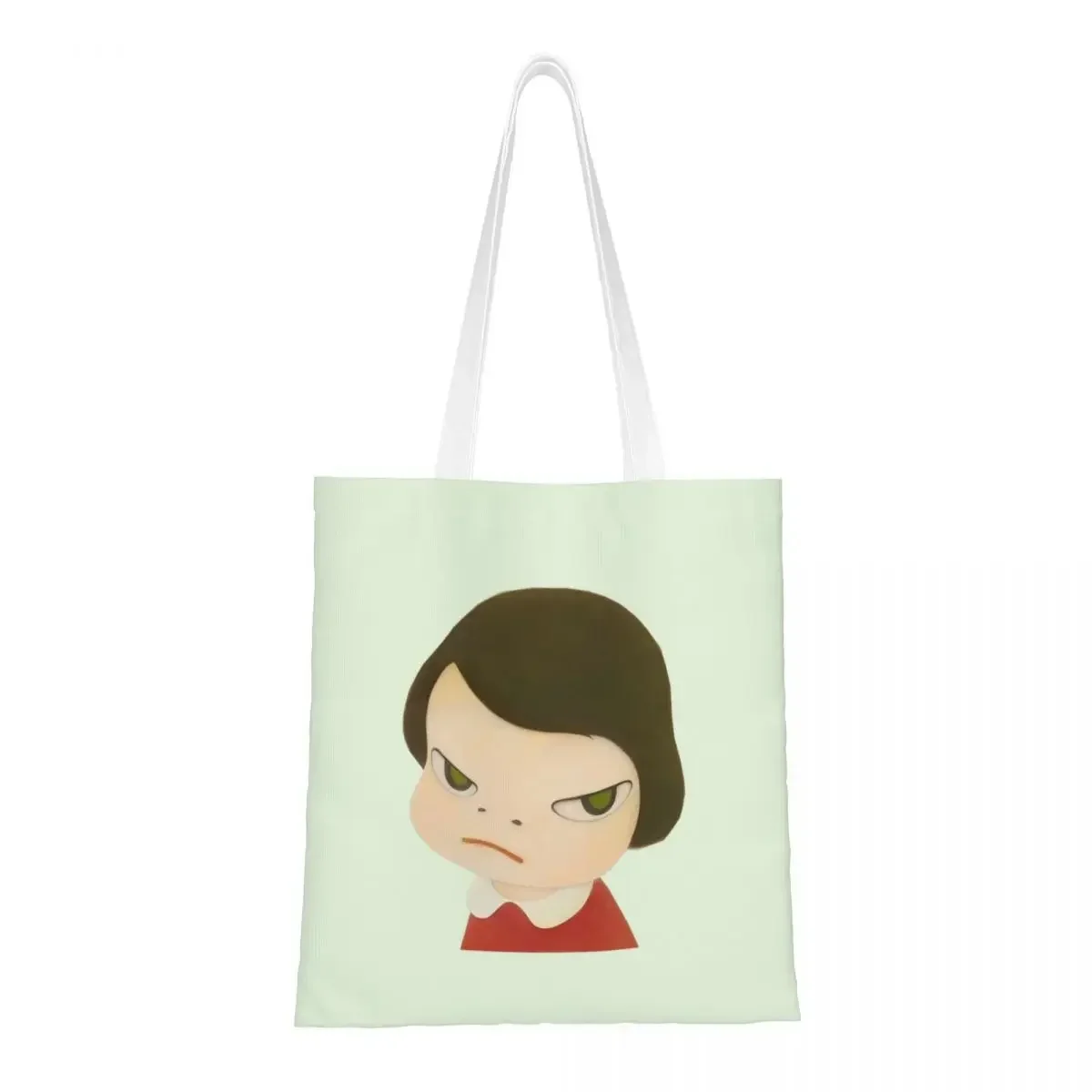 Women Men Yoshitomo Nara Girl Painting Tote Bags Large Capacity Grocery Bag for Lady Handbags