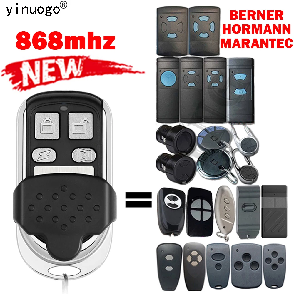 HORMANN HSM2 HSM4 HSE2 HSE4 HS1 HS2 HS4 868 Door Remote Control 3 in 1 Hormann Marantec Berner 868MHz Garage Gate Remote Control