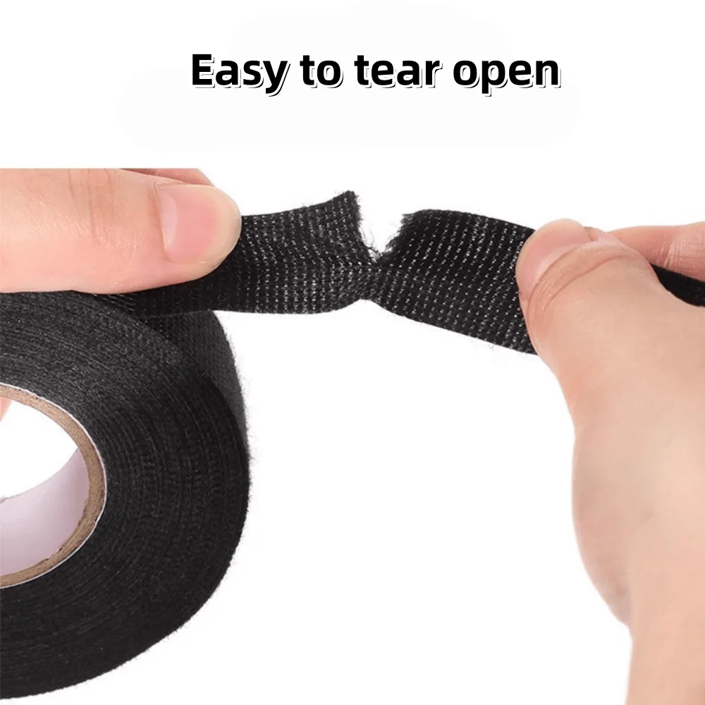 1 roll Heat-resistant Adhesive Cloth Fabric Tape 9-38mm For Automotive Cable Tape Harness Wiring Loom Electrical Heat Tapes